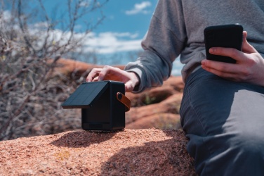 Logotrade korporatīvās dāvanas foto: Skywave RCS otrreizējās pārstrādes plastmasas saules skaļrunis 12W