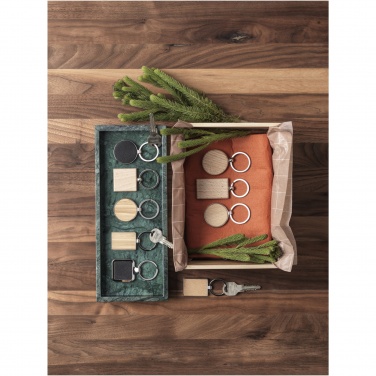 Логотрейд pекламные подарки картинка: Круглый брелок Nino из бамбука