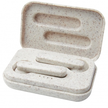 Лого трейд pекламные подарки фото: Nantai пшеничная солома, наушники True Wireless