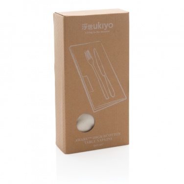 Логотрейд pекламные cувениры картинка: Салфетки столовые Ukiyo Aware™ 180 г хлопковые, набор из 4 шт.