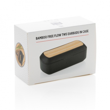 Логотрейд pекламные cувениры картинка: Наушники Bamboo Free Flow TWS в чехле