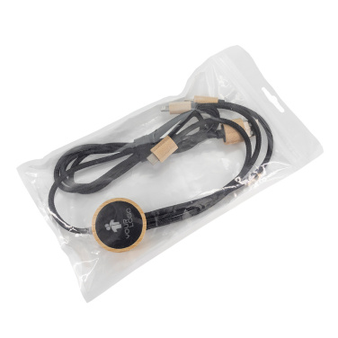 Лого трейд pекламные подарки фото: Кабель 3 в 1 с подсвечиваемым логотипом в деревянном корпусе, LH-ZMU06