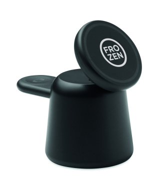 Логотрейд pекламные подарки картинка: 3 in 1 wireless charger 15W