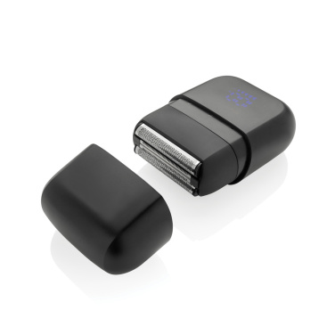 Лого трейд бизнес-подарки фото: Аккумуляторная дорожная бритва TrimBlade, степень защиты IPX7.