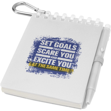 Логотрейд бизнес-подарки картинка: Lig Mini набор из блокнота в мягкой обложке из переработанного пластика и шариковой ручки (синие чернила)