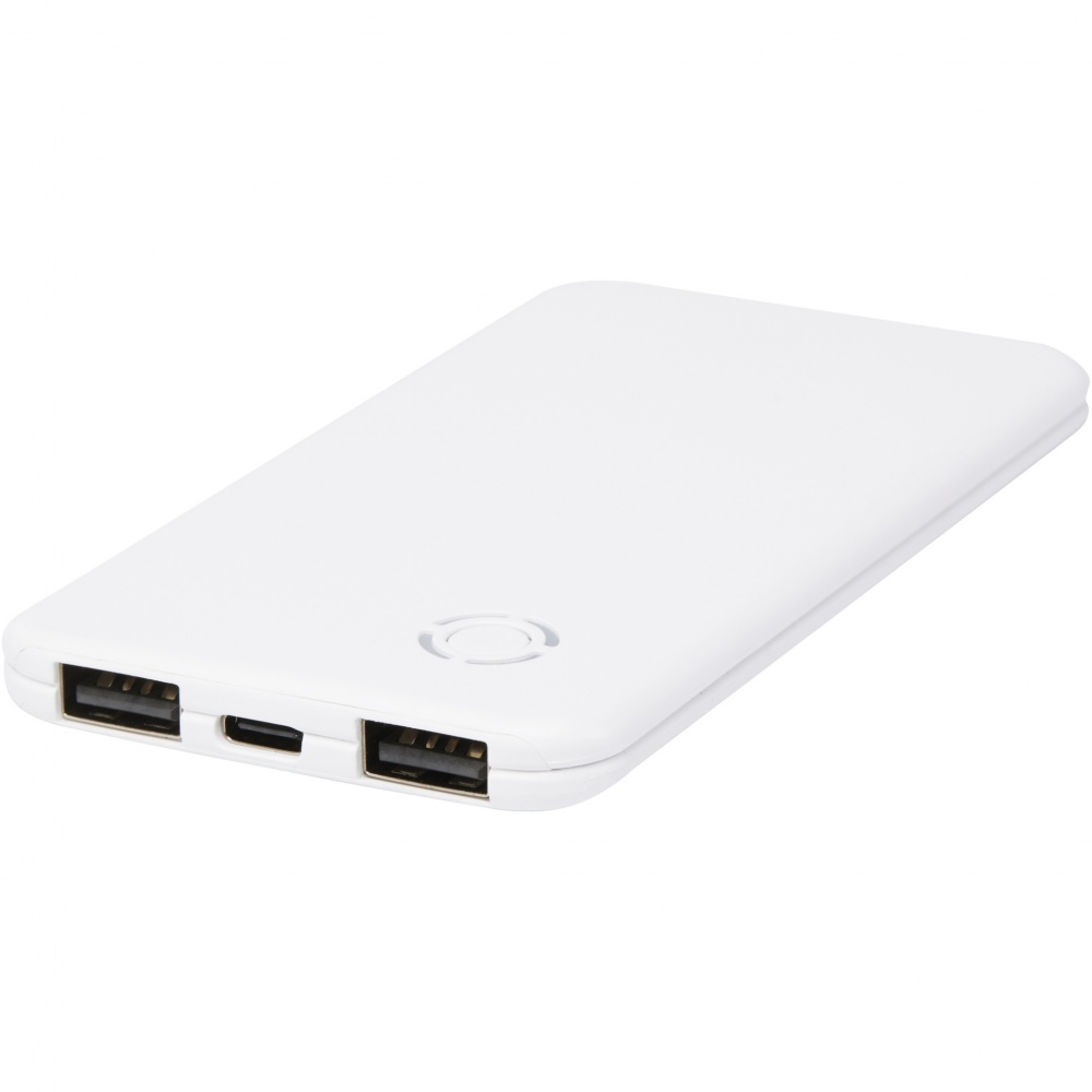 Logotrade profilreklam bild: Slender 4 000 mAh tunn dubbel powerbank