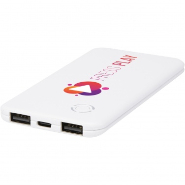 Logotrade profilreklam bild: Slender 4 000 mAh tunn dubbel powerbank