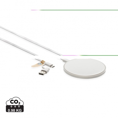 Logotrade presentreklam bild: 10W trådlös laddare i återvunnen plast, RCS standard