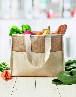 Logotrade reklamprodukter bild: Jute och canvas kylväska