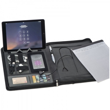 Logotrade profilprodukter bild: A4-mapp med powerbank  Elda
