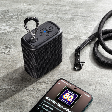 Logotrade profilreklam bild: Vattentät bluetooth högtalare HARDEOL Schwarzwolf