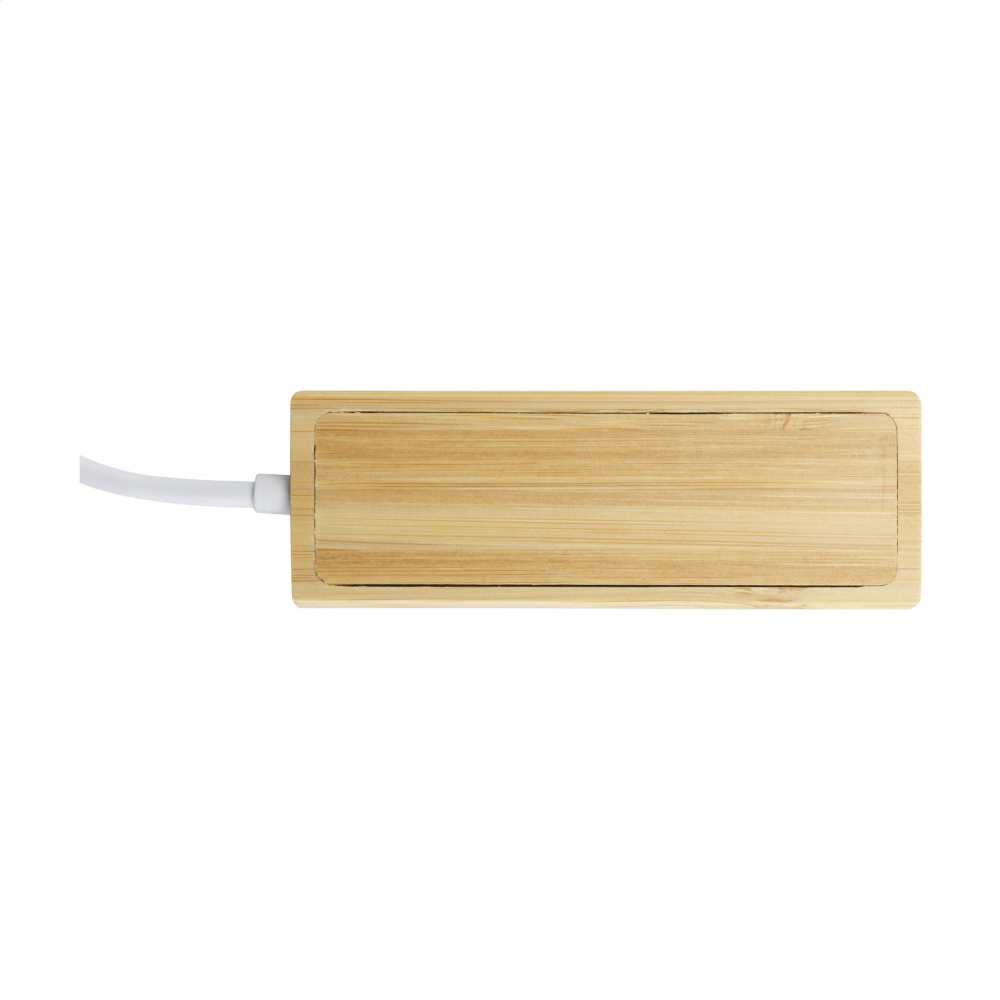 Logotrade presentreklam bild: Bambu USB-hubb