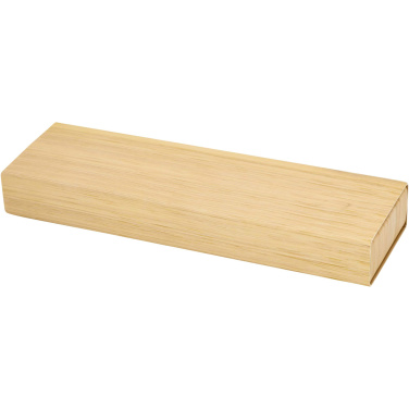 Logotrade kampanjprodukter bild: Oblys set med kulspetspenna och stiftpenna av bambu (svart bläck)