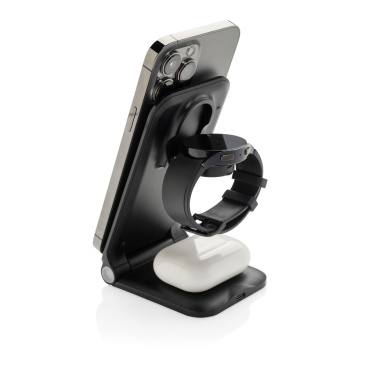 Logotrade kampanjprodukter bild: Powerpal 3 i 1 RCS laddare i återvunnen plast 15W