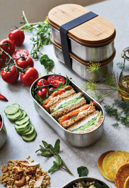 Logotrade presentreklam bild: Black+Blum Dubbel Rostfri Bento-låda