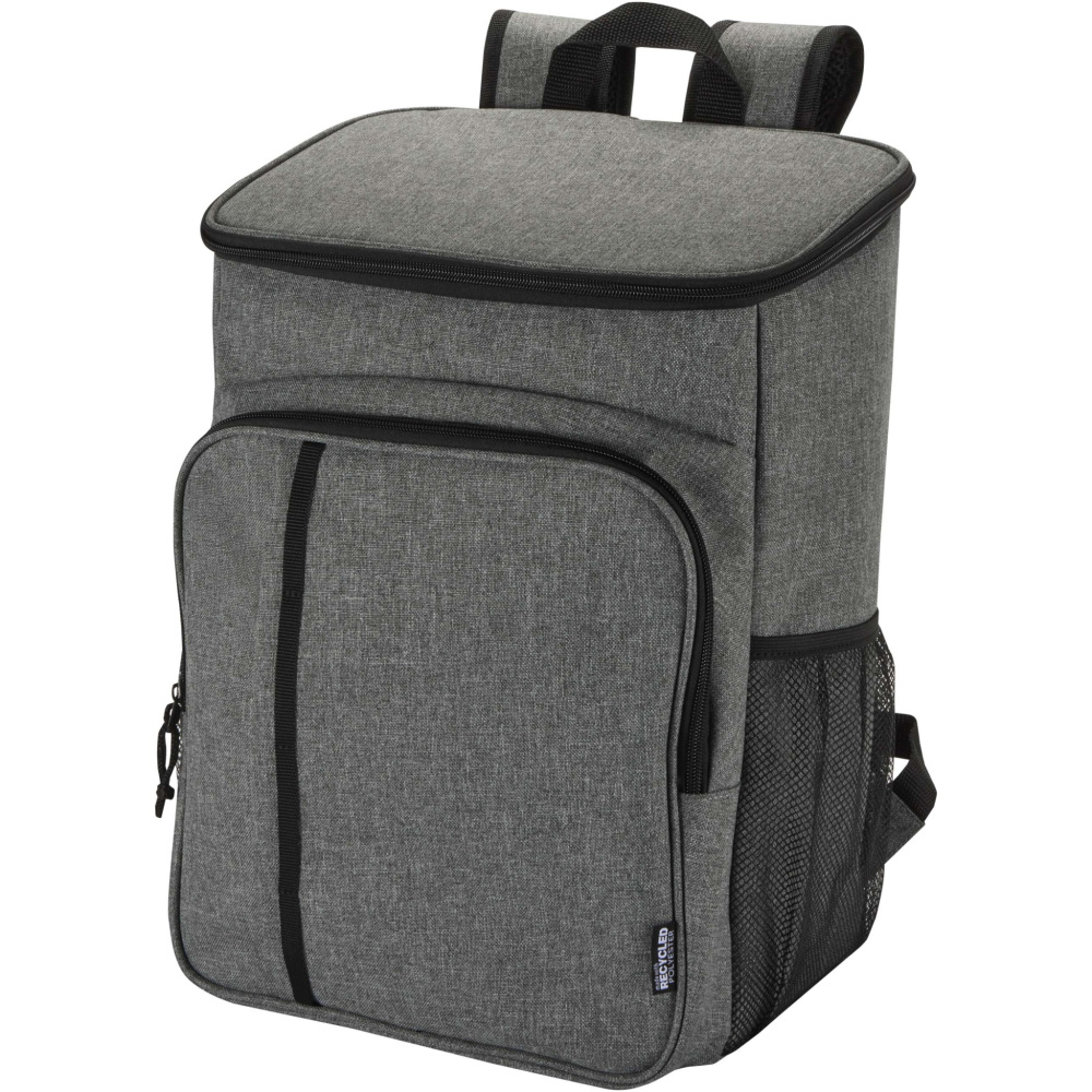 Logotrade profilreklam bild: Tundra picknick kylryggsäck av återvunnen GRS med serveringsset, 20 l