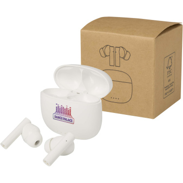 Logotrade profilprodukter bild: Alterf True Wireless Bluetooth®-öronsnäckor av återvunnen plast med öronproppar av silikon